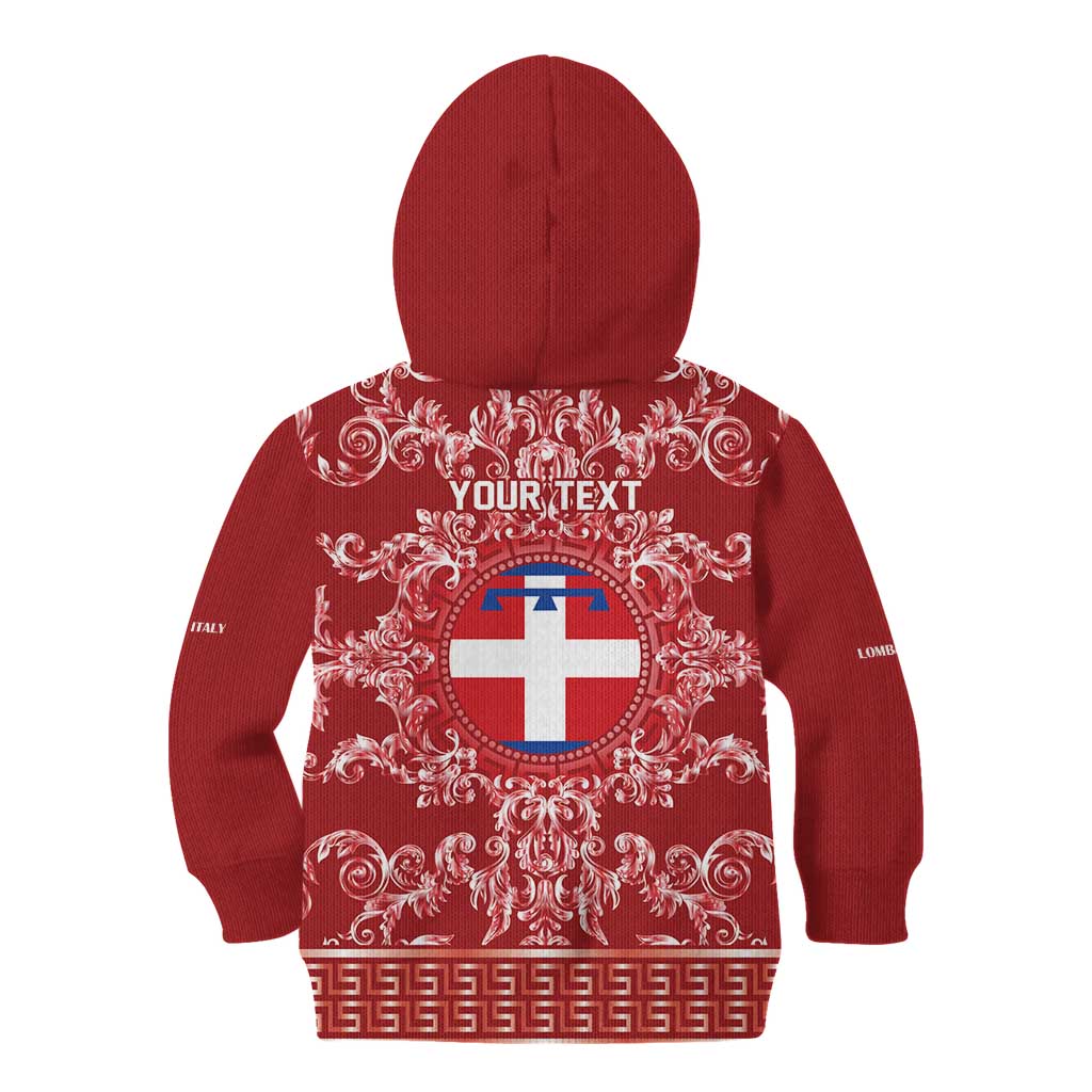 Personalized Italy Piedmont Kid Hoodie Baroque Motif