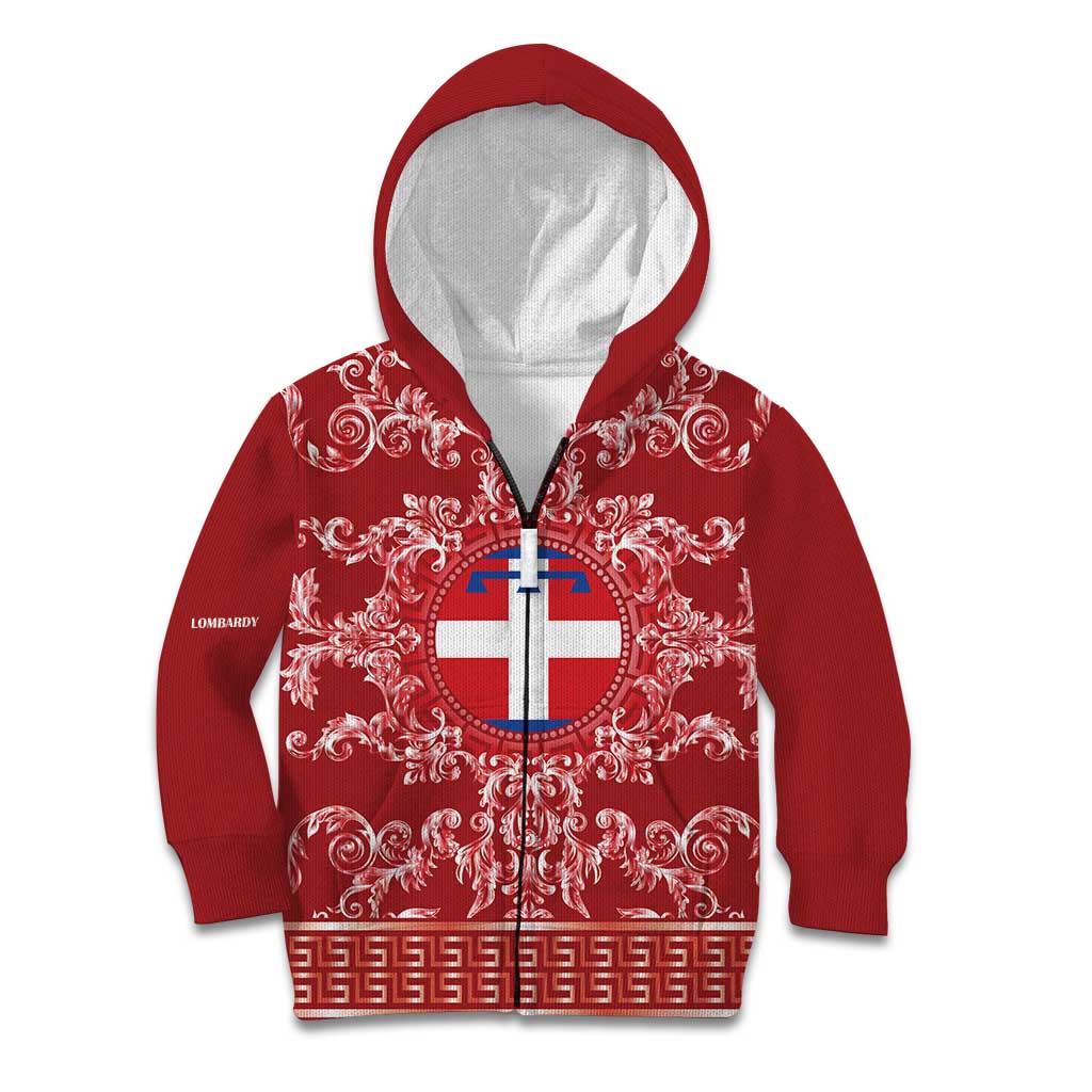 Personalized Italy Piedmont Kid Hoodie Baroque Motif