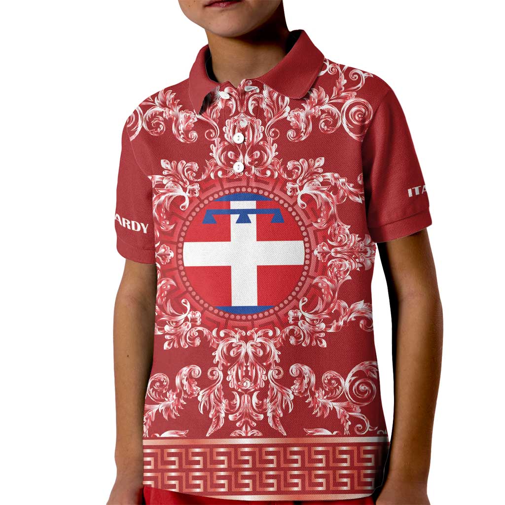 Personalized Italy Piedmont Kid Polo Shirt Baroque Motif