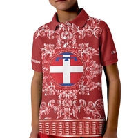 Personalized Italy Piedmont Kid Polo Shirt Baroque Motif