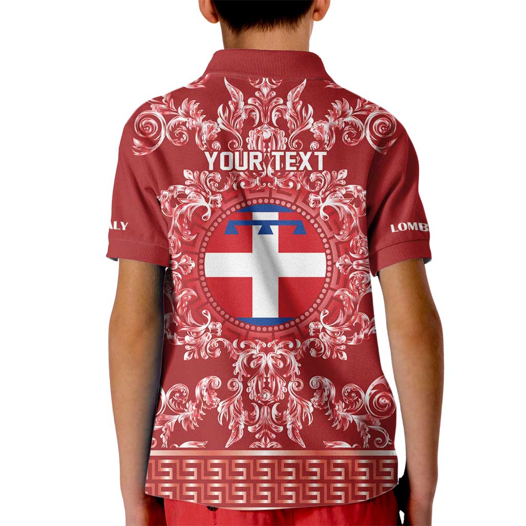 Personalized Italy Piedmont Kid Polo Shirt Baroque Motif