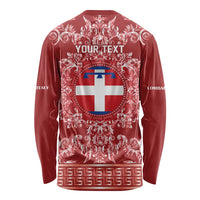 Personalized Italy Piedmont Long Sleeve Shirt Baroque Motif