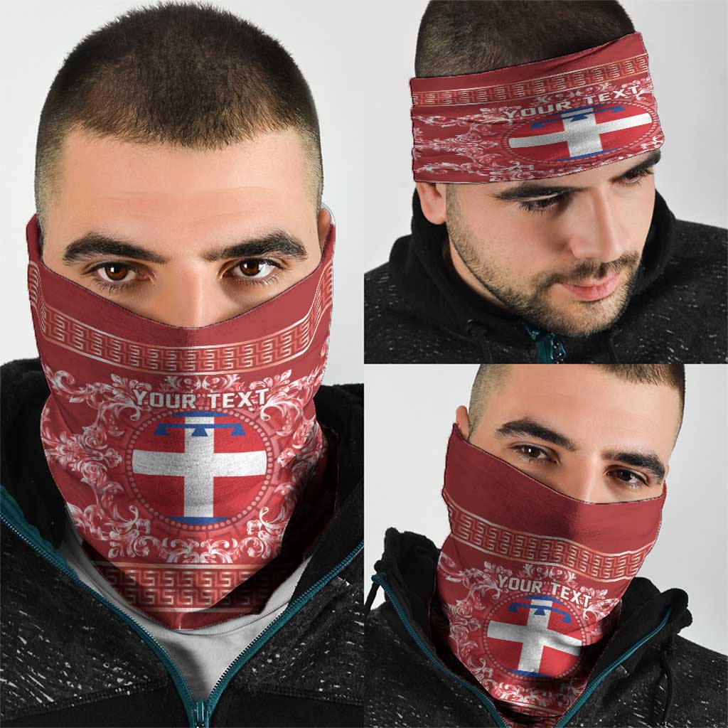 Personalized Italy Piedmont Neck Gaiter Baroque Motif