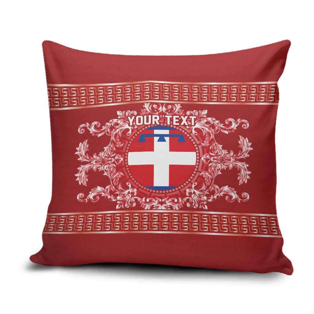 Personalized Italy Piedmont Pillow Cover Baroque Motif