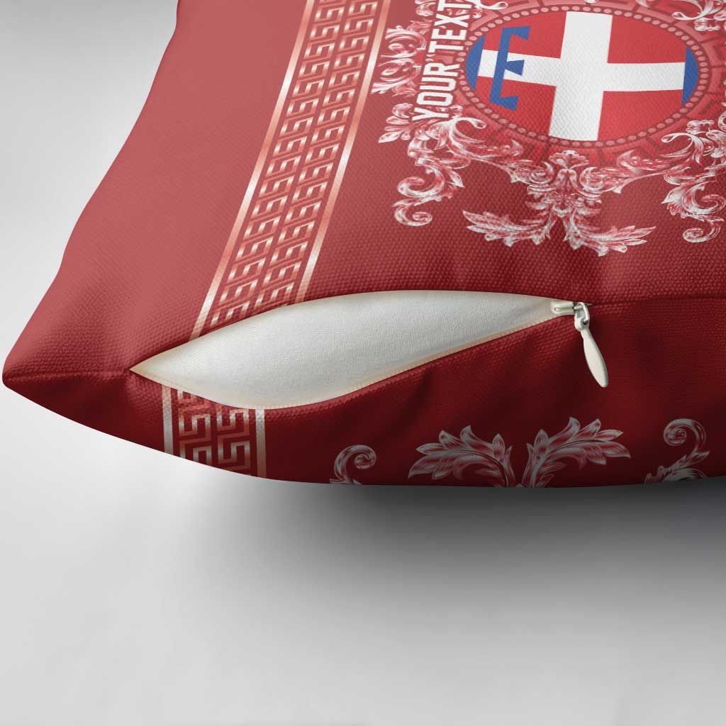 Personalized Italy Piedmont Pillow Cover Baroque Motif
