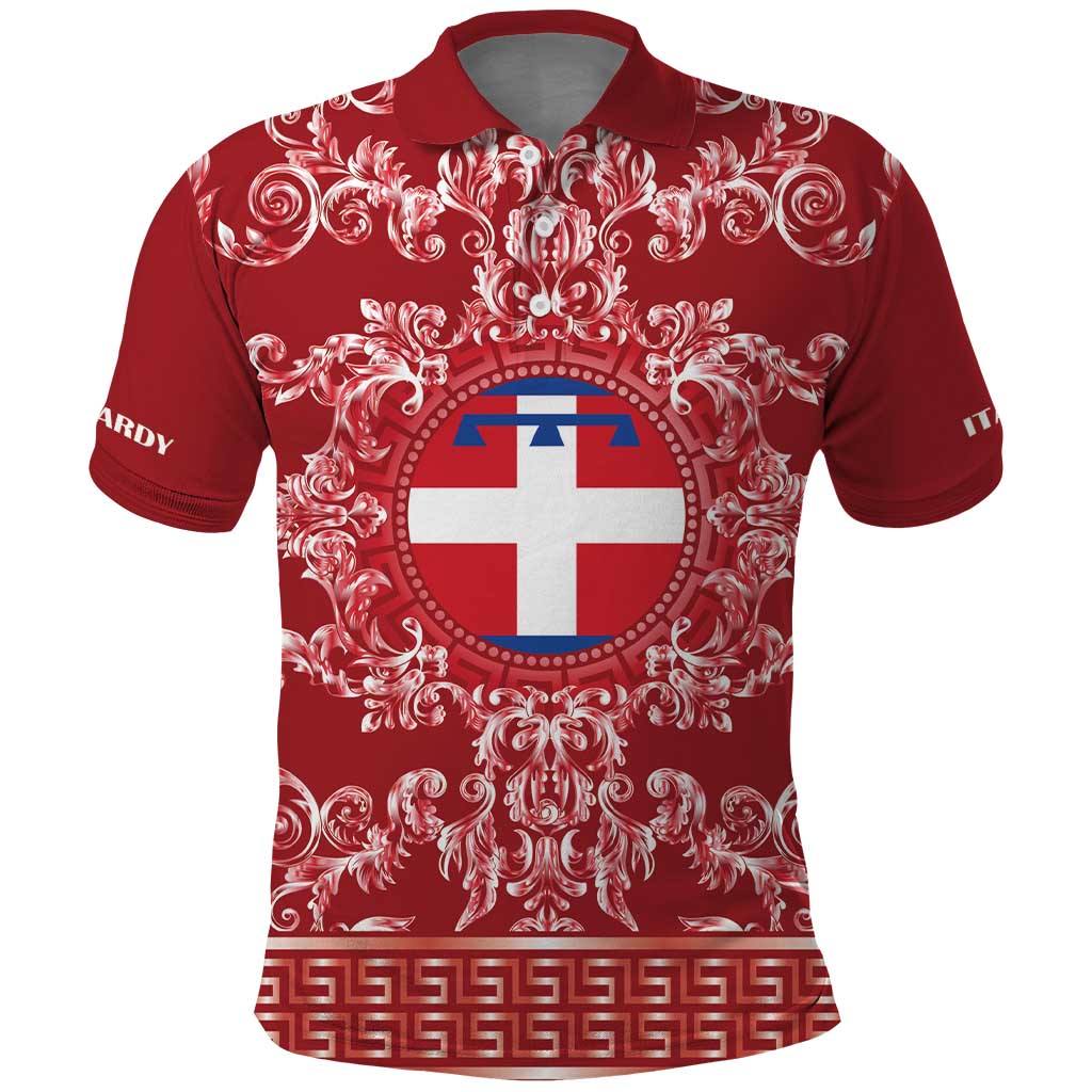 Personalized Italy Piedmont Polo Shirt Baroque Motif