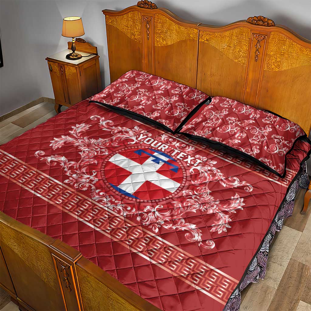 Personalized Italy Piedmont Quilt Bed Set Baroque Motif