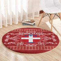 Personalized Italy Piedmont Round Carpet Baroque Motif