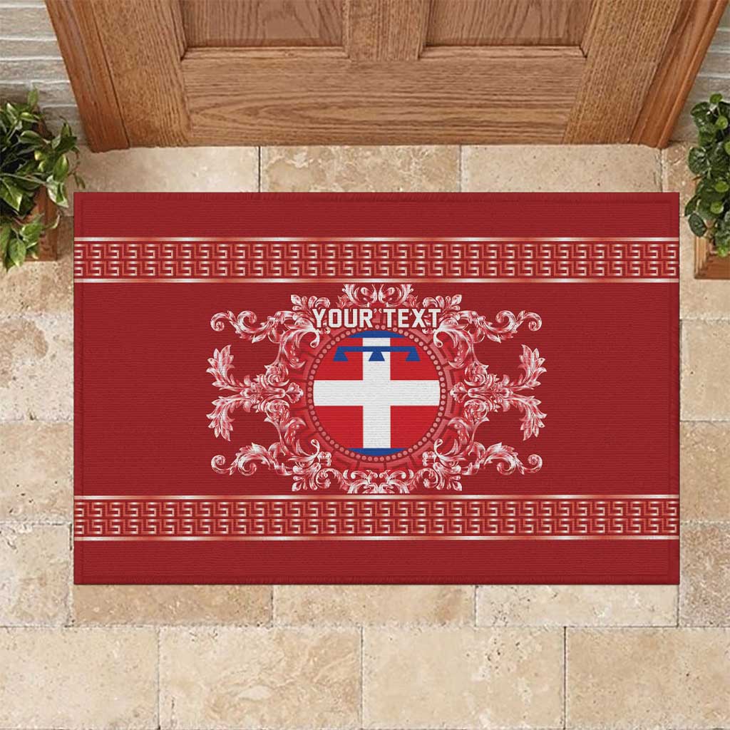 Personalized Italy Piedmont Rubber Doormat Baroque Motif