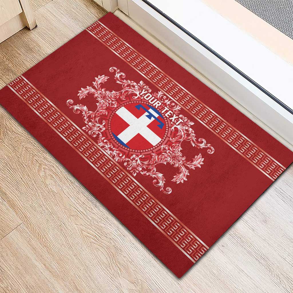 Personalized Italy Piedmont Rubber Doormat Baroque Motif