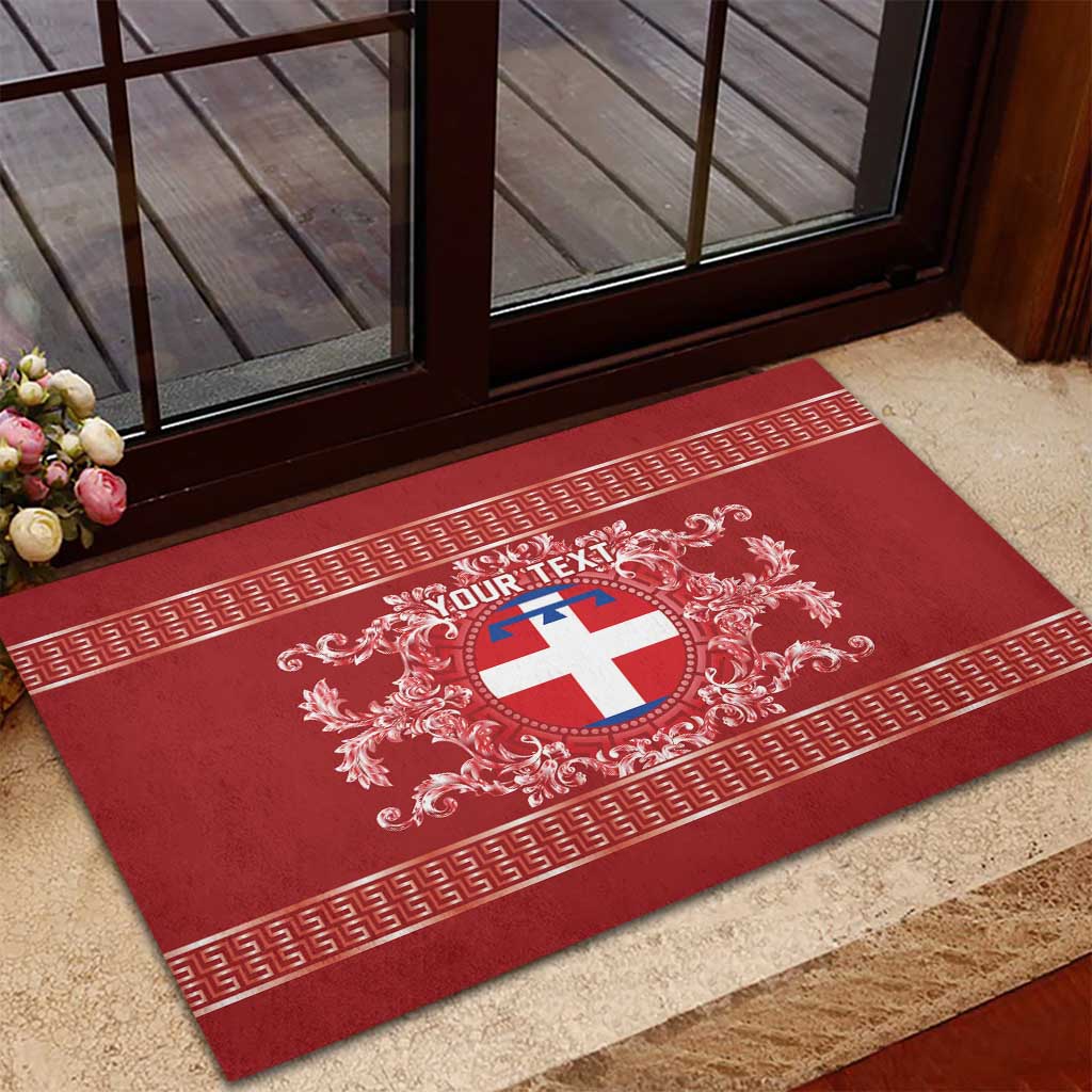 Personalized Italy Piedmont Rubber Doormat Baroque Motif