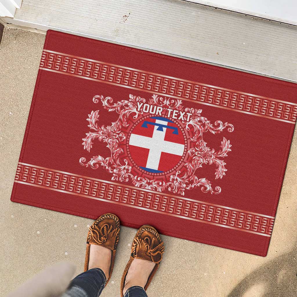 Personalized Italy Piedmont Rubber Doormat Baroque Motif
