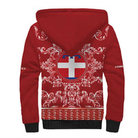 Personalized Italy Piedmont Sherpa Hoodie Baroque Motif