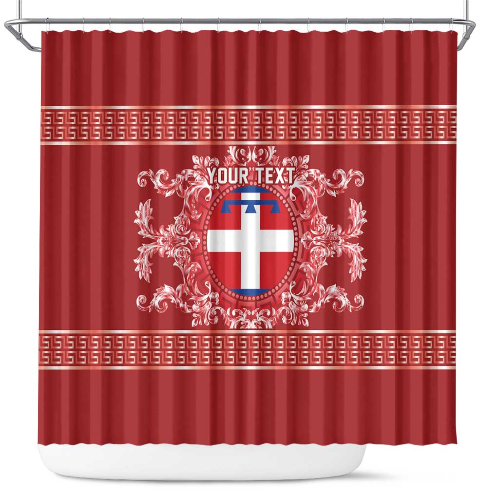 Personalized Italy Piedmont Shower Curtain Baroque Motif