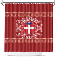 Personalized Italy Piedmont Shower Curtain Baroque Motif