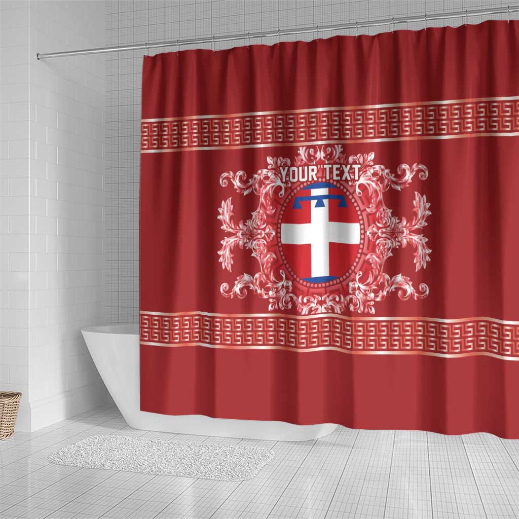 Personalized Italy Piedmont Shower Curtain Baroque Motif