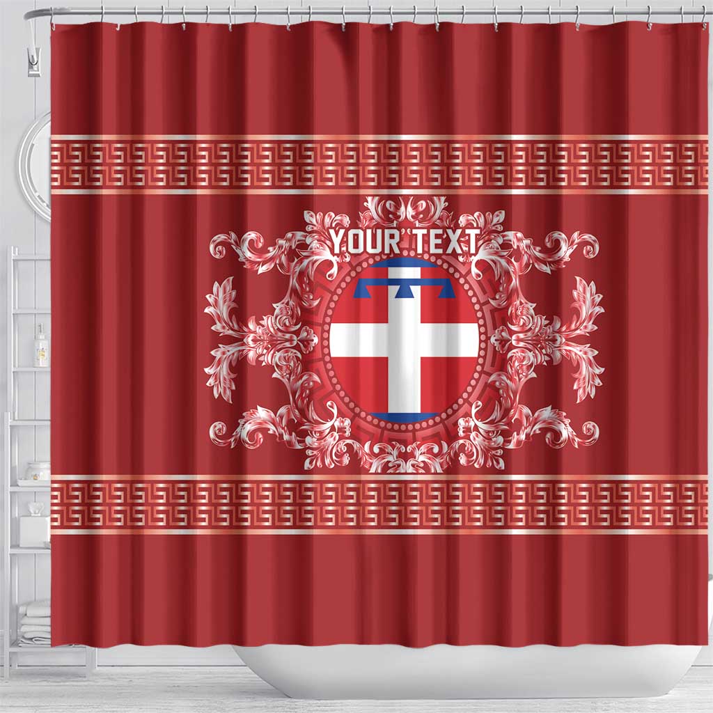 Personalized Italy Piedmont Shower Curtain Baroque Motif