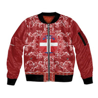Personalized Italy Piedmont Sleeve Zip Bomber Jacket Baroque Motif