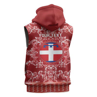 Personalized Italy Piedmont Sleeveless Hoodie Baroque Motif