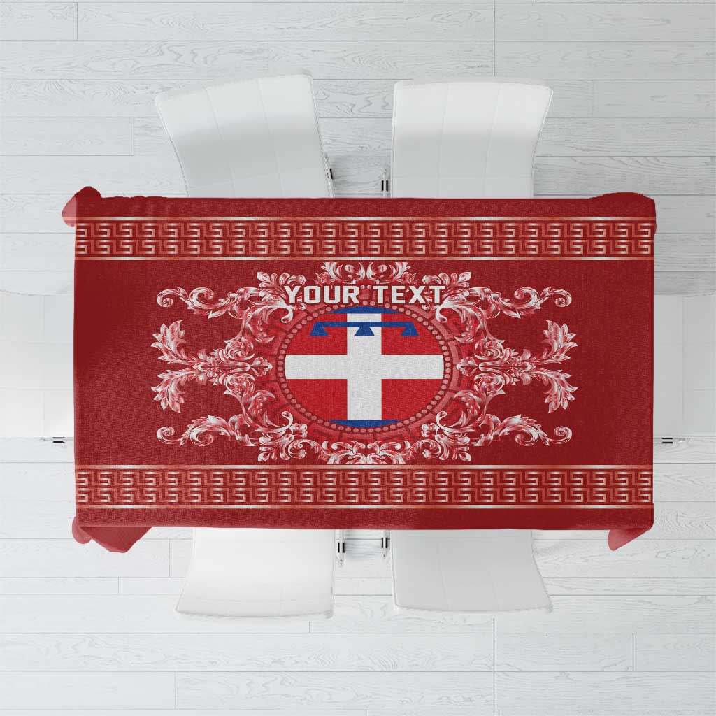 Personalized Italy Piedmont Tablecloth Baroque Motif