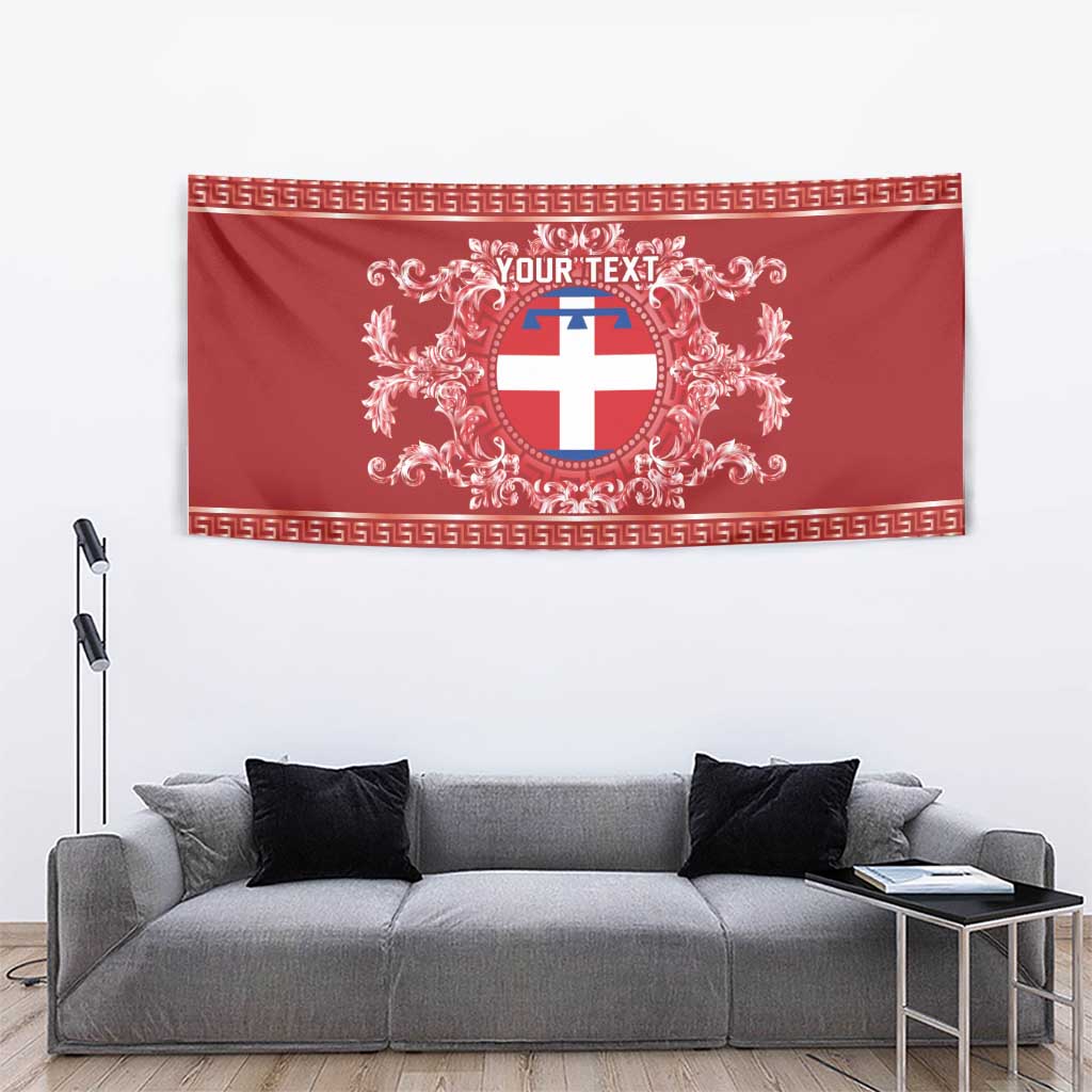 Personalized Italy Piedmont Tapestry Baroque Motif