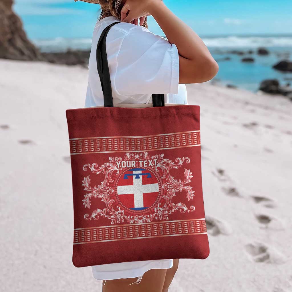 Personalized Italy Piedmont Tote Bag Baroque Motif