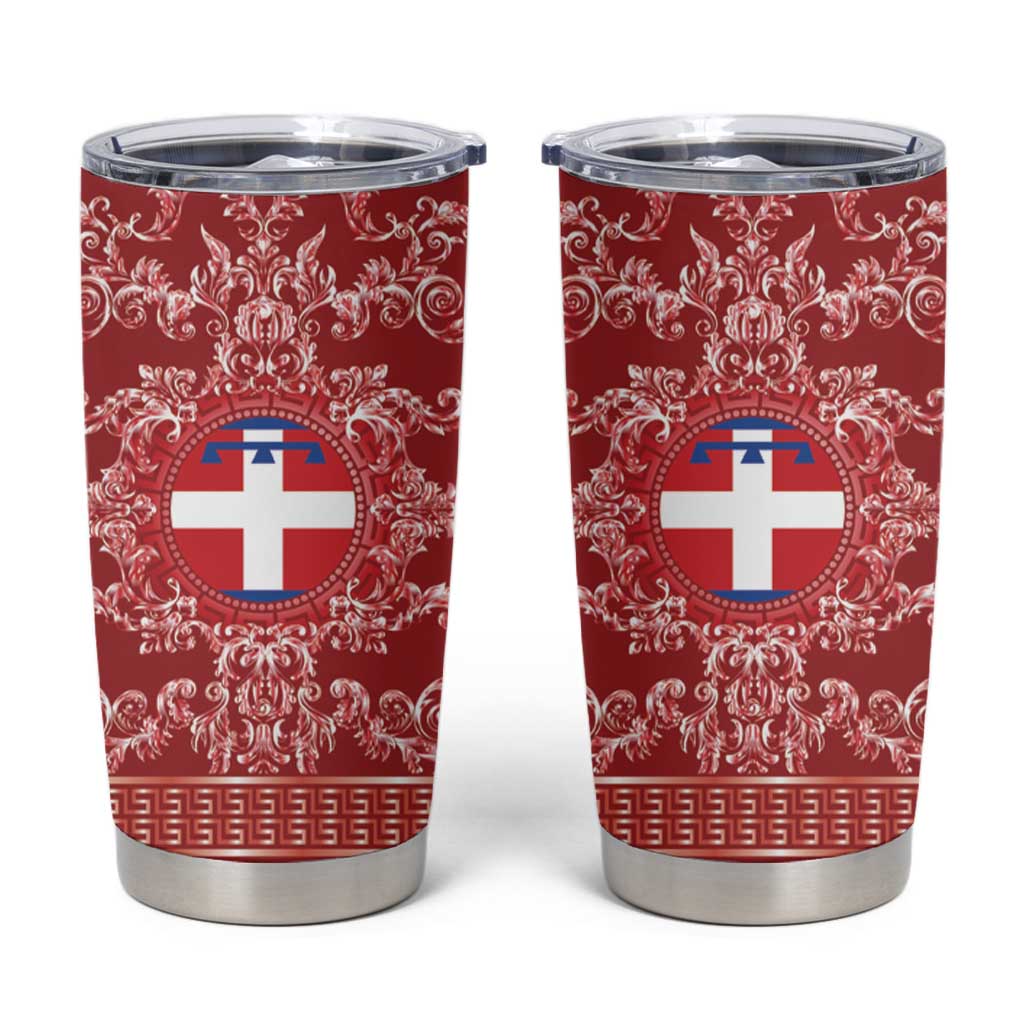 Personalized Italy Piedmont Tumbler Cup Baroque Motif