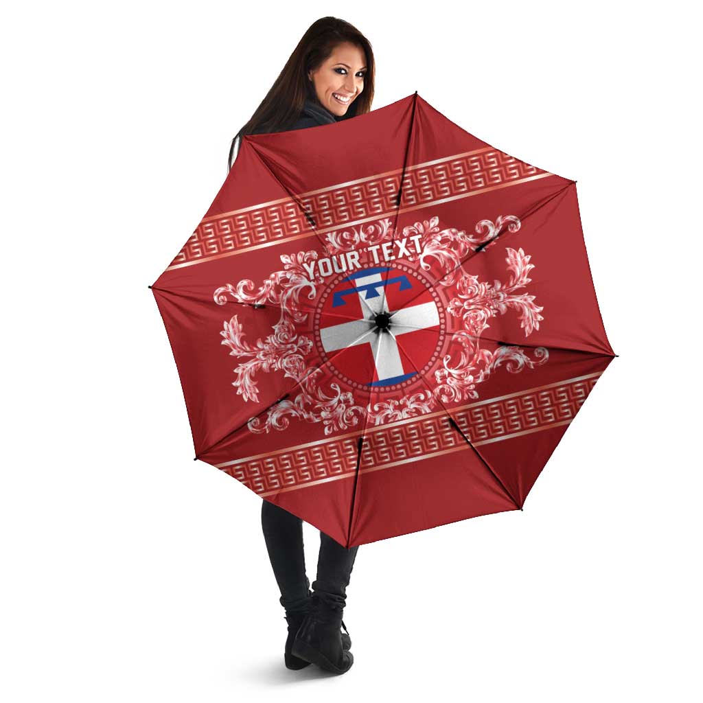 Personalized Italy Piedmont Umbrella Baroque Motif