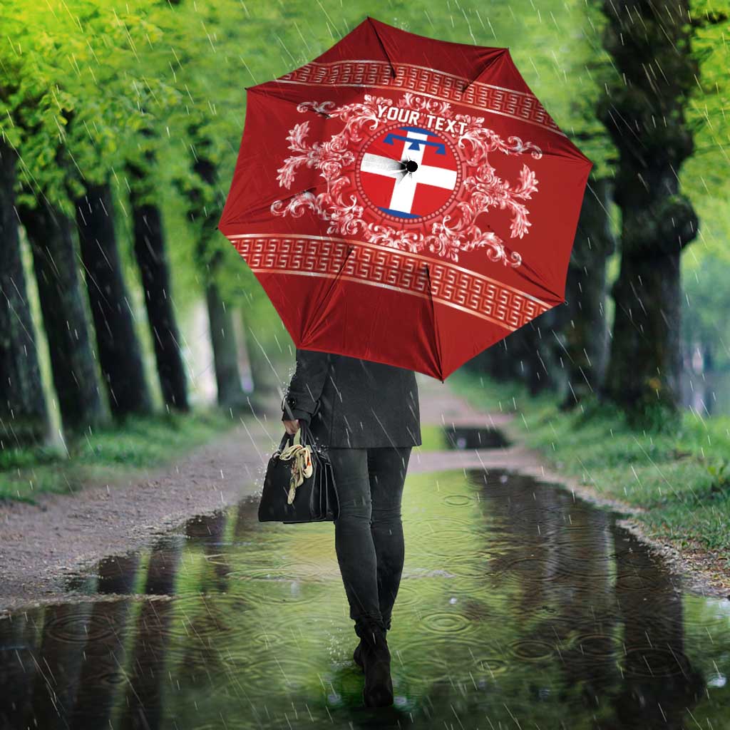 Personalized Italy Piedmont Umbrella Baroque Motif