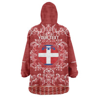 Personalized Italy Piedmont Wearable Blanket Hoodie Baroque Motif