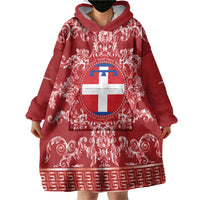 Personalized Italy Piedmont Wearable Blanket Hoodie Baroque Motif