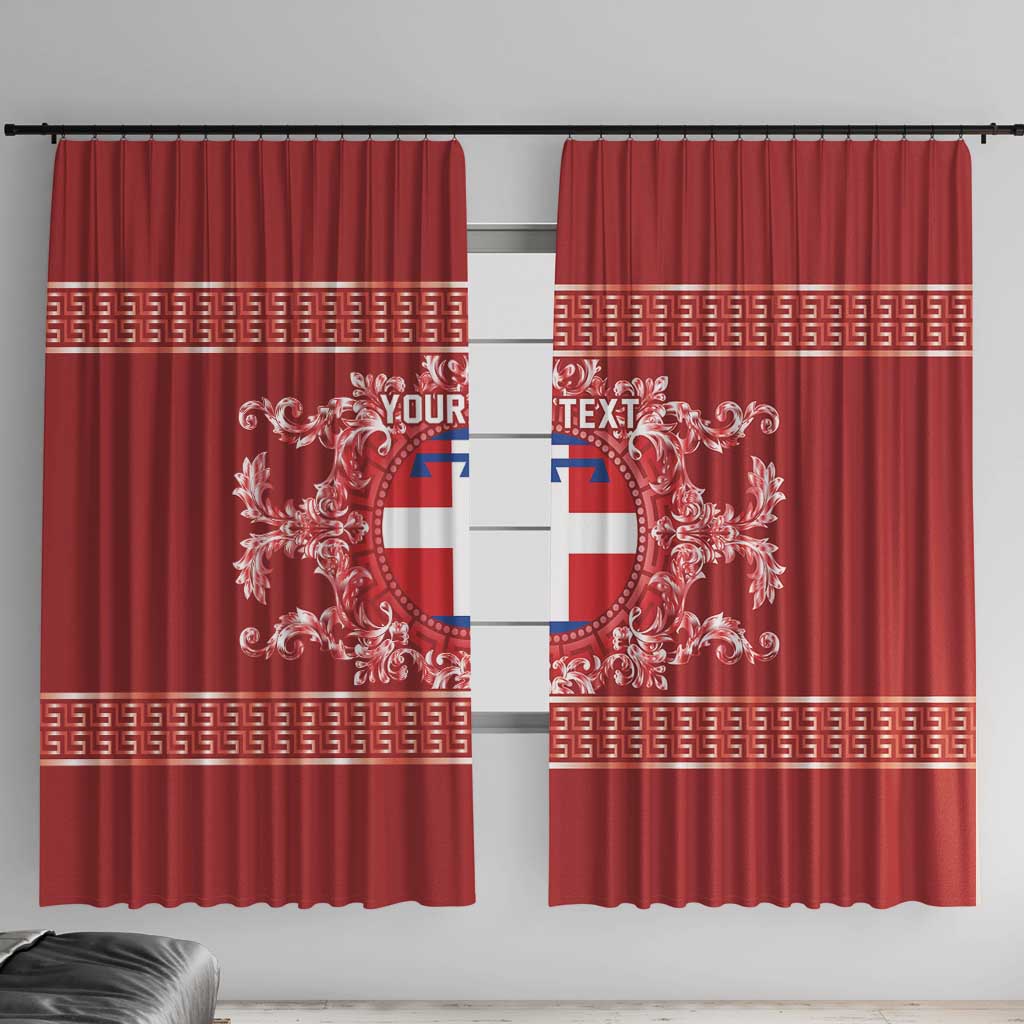 Personalized Italy Piedmont Window Curtain Baroque Motif