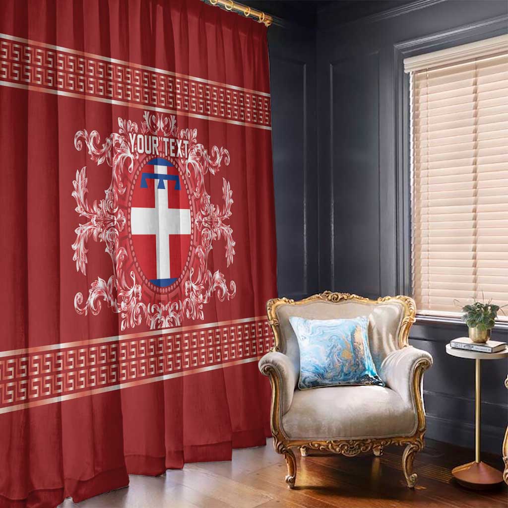 Personalized Italy Piedmont Window Curtain Baroque Motif