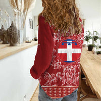 Personalized Italy Piedmont Women Casual Shirt Baroque Motif