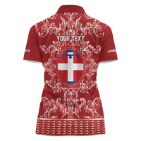 Personalized Italy Piedmont Women Polo Shirt Baroque Motif