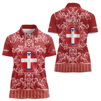 Personalized Italy Piedmont Women Polo Shirt Baroque Motif