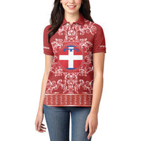 Personalized Italy Piedmont Women Polo Shirt Baroque Motif