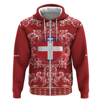 Personalized Italy Piedmont Zip Hoodie Baroque Motif
