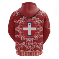 Personalized Italy Piedmont Zip Hoodie Baroque Motif