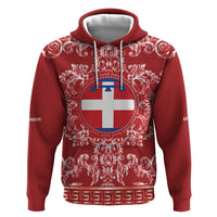 Personalized Italy Piedmont Zip Hoodie Baroque Motif