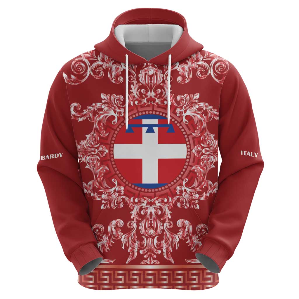 Personalized Italy Piedmont Zip Hoodie Baroque Motif
