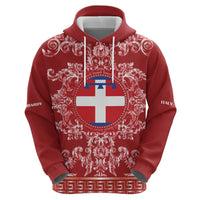 Personalized Italy Piedmont Zip Hoodie Baroque Motif