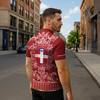 Personalized Italy Piedmont Zipper Polo Shirt Baroque Motif