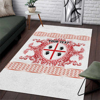 Personalized Italy Sardinia Area Rug Baroque Motif