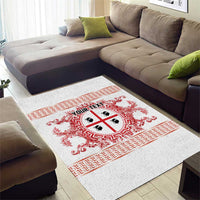 Personalized Italy Sardinia Area Rug Baroque Motif