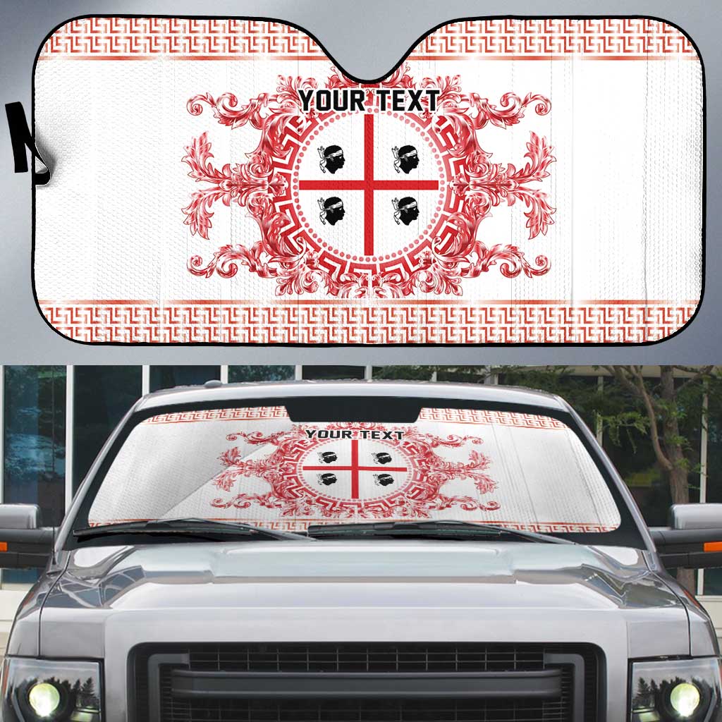 Personalized Italy Sardinia Auto Sun Shade Baroque Motif