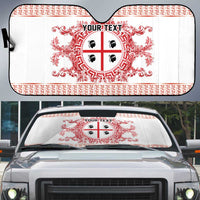 Personalized Italy Sardinia Auto Sun Shade Baroque Motif