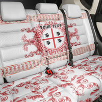 Personalized Italy Sardinia Back Car Seat Cover Baroque Motif