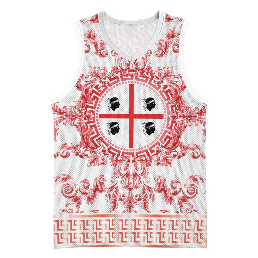 Personalized Italy Sardinia Basketball Jersey Baroque Motif