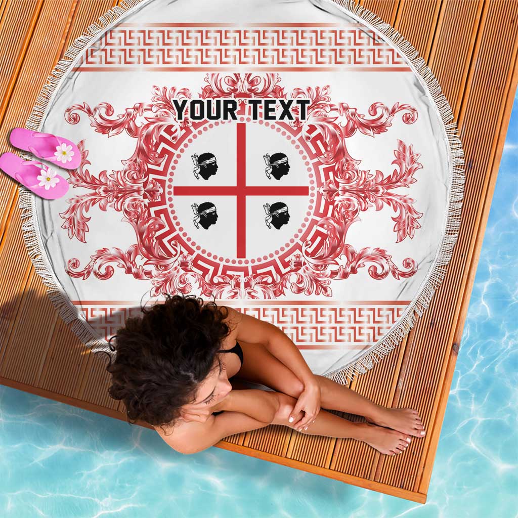Personalized Italy Sardinia Beach Blanket Baroque Motif